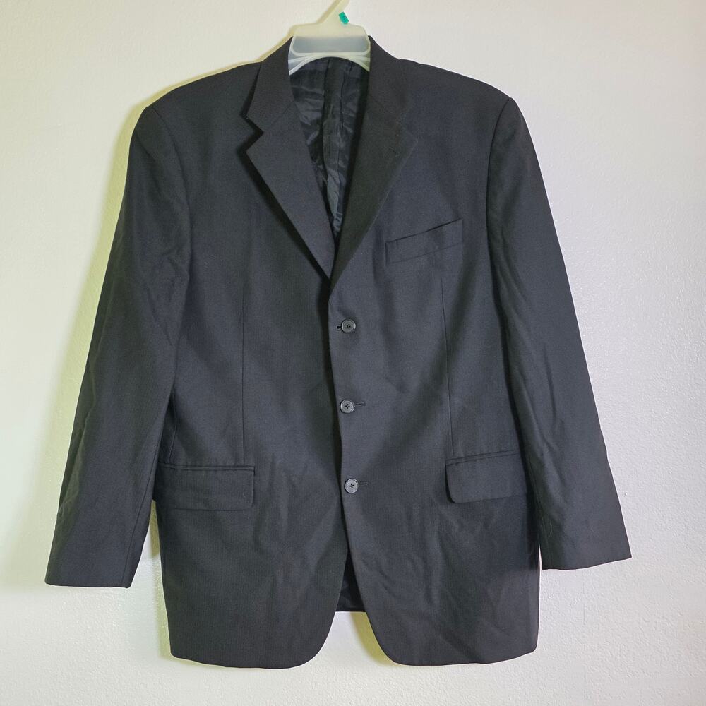 Joseph Abboud Wool Blazer Super 120’s Black Mens 43R Large